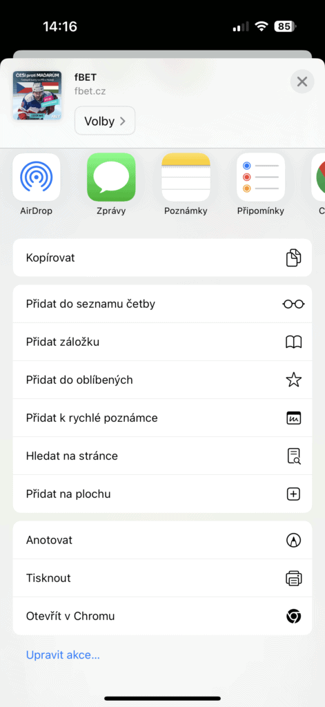 Z možností v nabídce vyberte „Přidat na plochu“