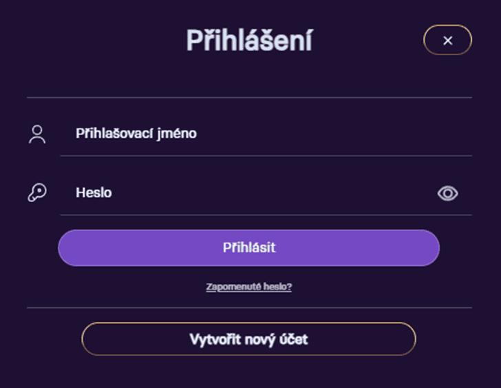 Přihlášení k účtu