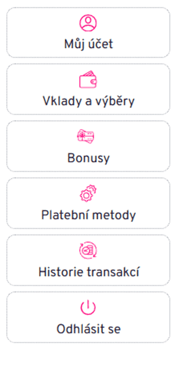 Výběr peněz z účtu