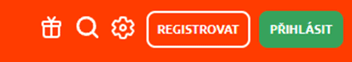 Tlačítko pro registraci