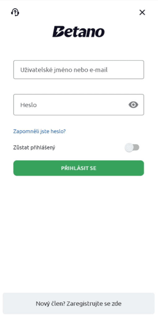 Přihlášení do mobilní aplikace