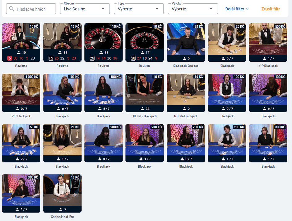 Tipsport live casino