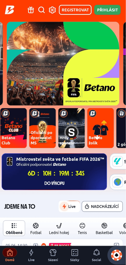 Betano mobilní aplikace