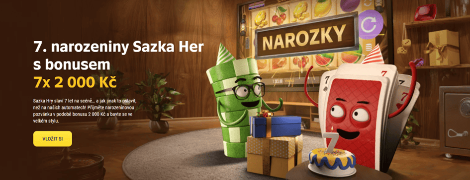 7. narozeniny Sazka Her