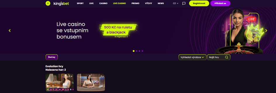 Kingsbet live casino