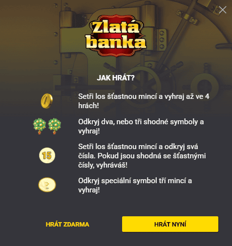Zlatá banka v demo režimu