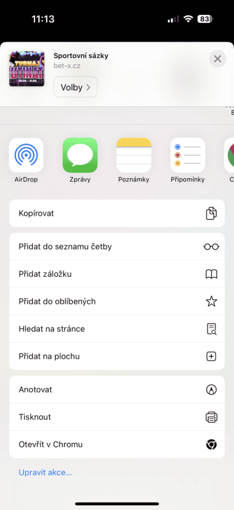 Klikněte na Přidat na plochu