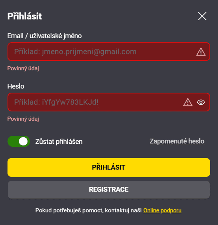 Přihlaste se do účtu