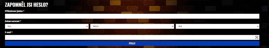 pokud jste zapomněli heslo, požádejte si o jeho obnovení