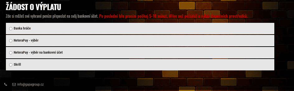 Zvolte platební metodu