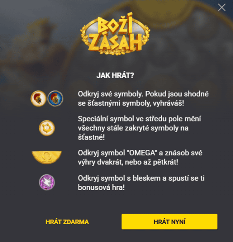 Boží zásah v demo režimu zdarma