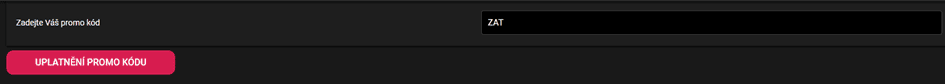 Zadejte promo kód