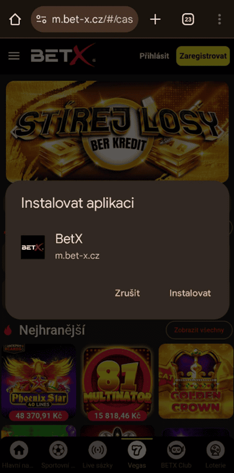 Vyberte Přidat