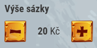 Vyberte výši sázky