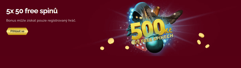 5× 50 free spinů za aktivitu