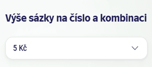 zvolte výši sázky