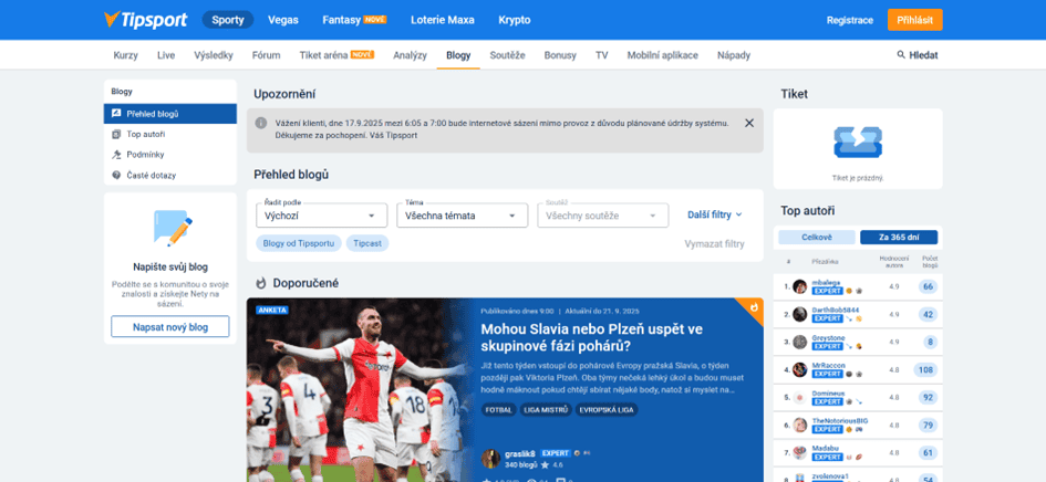Tipsport Blog