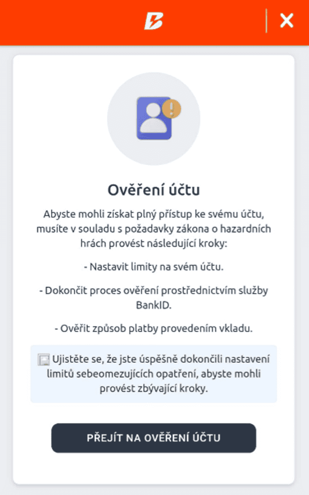Ověření identity v mobilní aplikaci