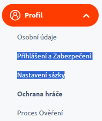 Nastavení herních limitů