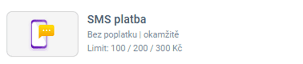 vyberte SMS platba
