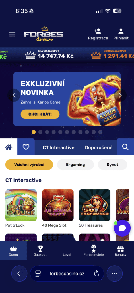 stránky casina na iOS