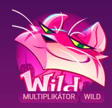 Růžová kočka jako wild symbol