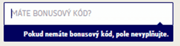 zadání promo kódu
