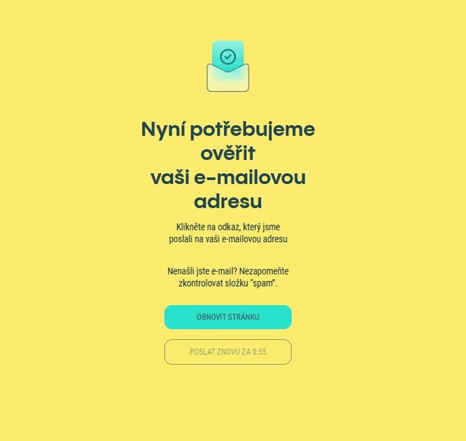 zkontrolujte email