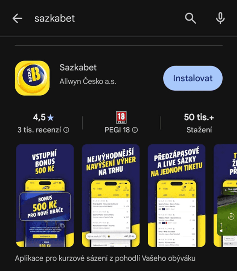 vyhledejte aplikaci