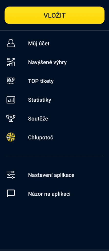 Další funkce v aplikaci
