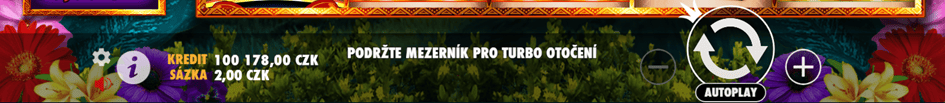 Lišta pro ovládání hry Congo Cash