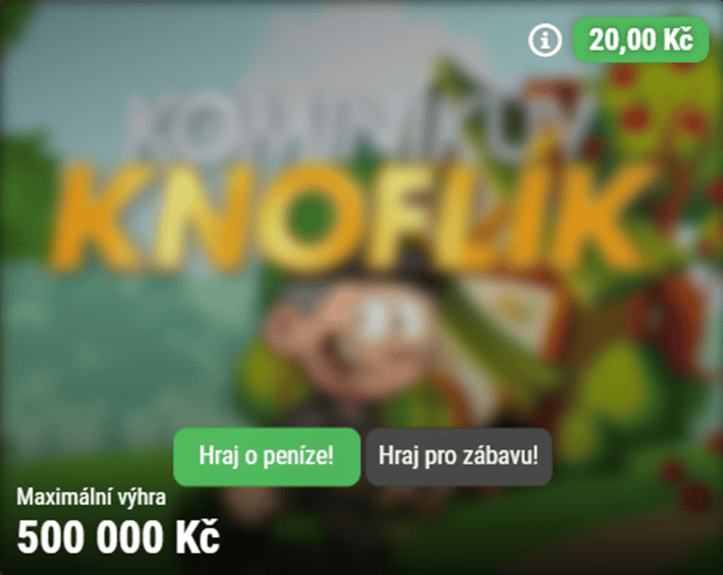 Kominíkův knoflík v demo režim