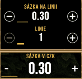 Možnosti nastavení výherních linií