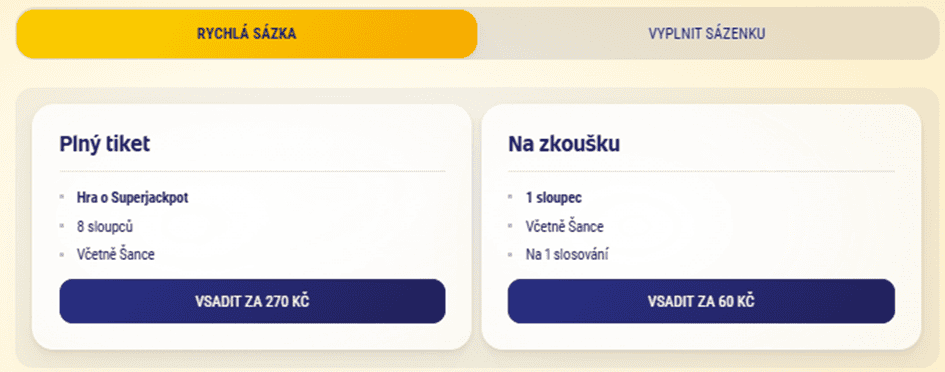 Vyberte si typ sázky