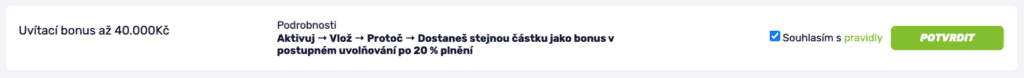 Aktivace bonusu