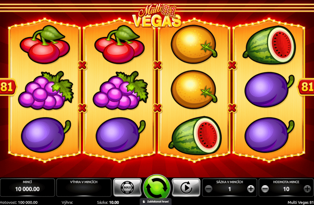 Nastavení počtu a velikosti mincí ve hře Multi Vegas 81