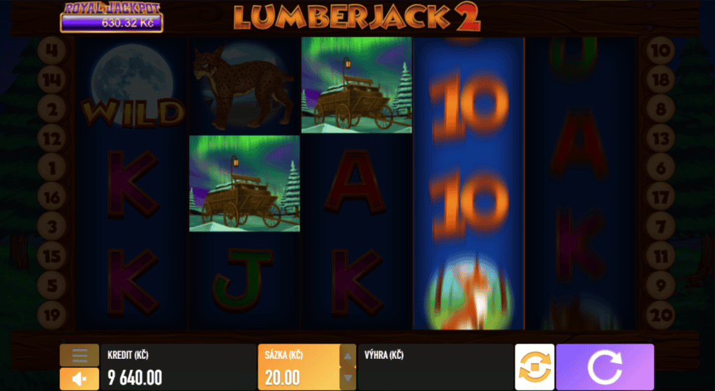 Free spiny lze aktivovat ve hře Lumberjack 2