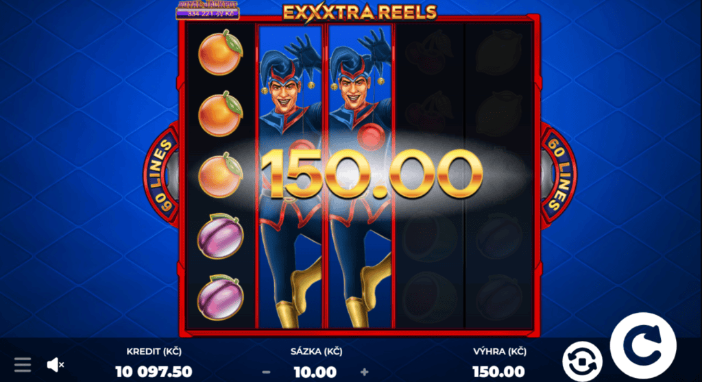 Expandující válce u hry Exxxtra Reels