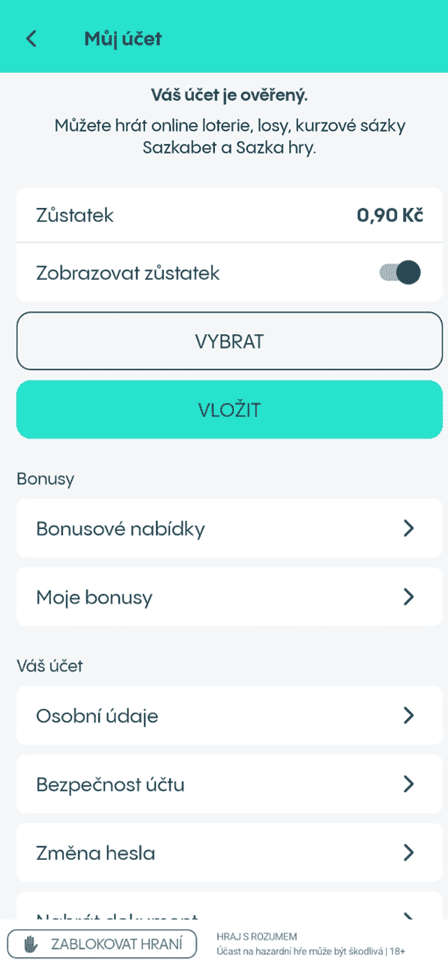 Vklady a výběry