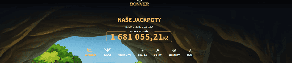 Jackpoty na Bonver casinu