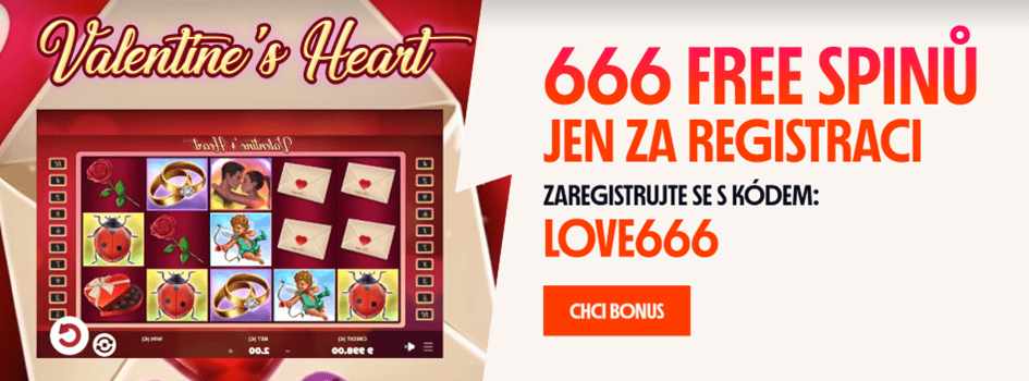 Získejte 666 free spinů bez vkladu jen za registraci