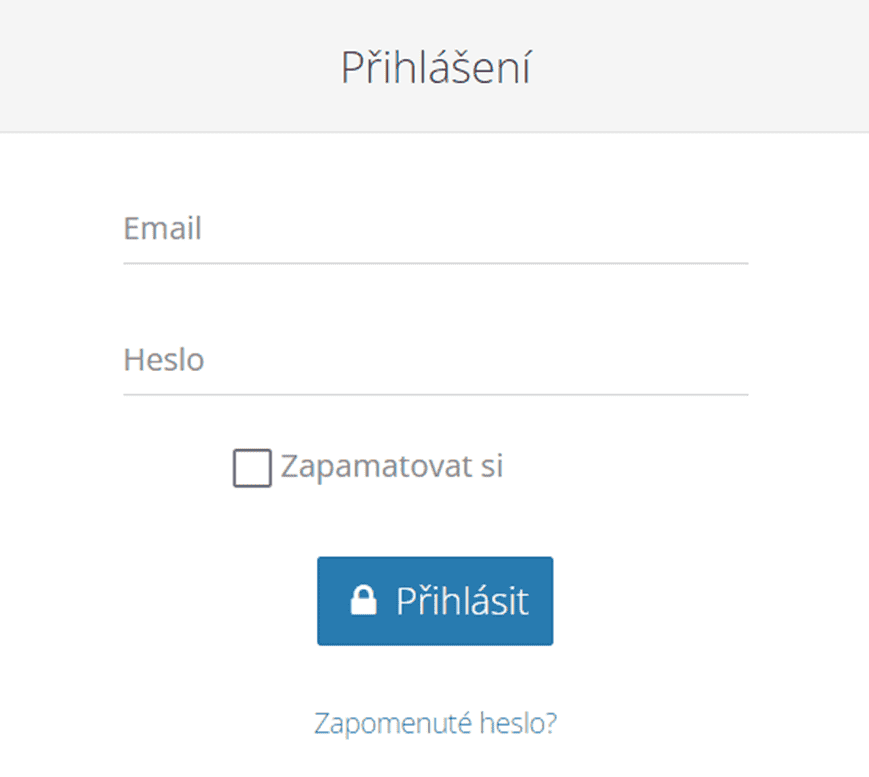 Přihlášení do NeteraPay účtu