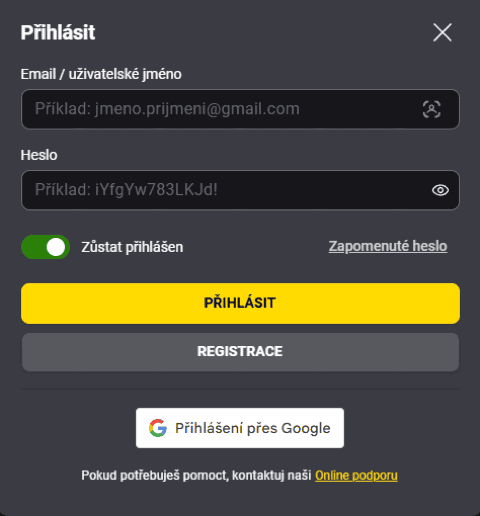 přihlaste se