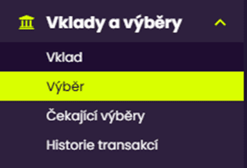 zvolte možnost „Výběr“