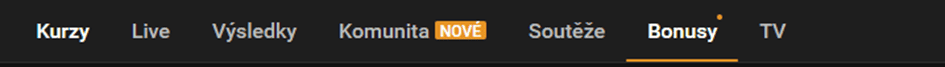 přejděte na Bonusy
