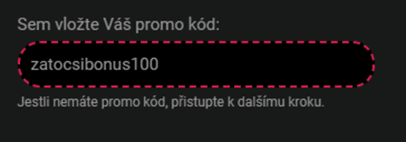 zadejte promo kód