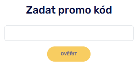 zadejte promo kód