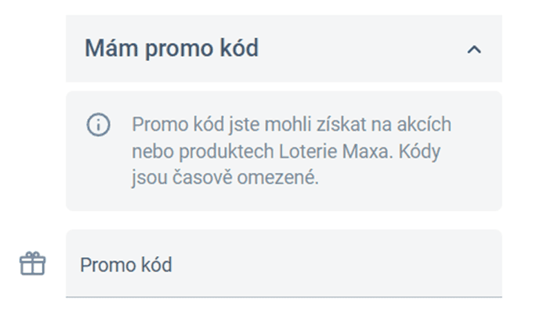 zadejte promo kód