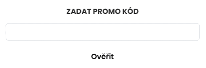 zadejte promo kód