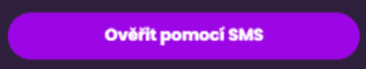 Klikněte na tlačítko „Ověřit pomocí SMS“